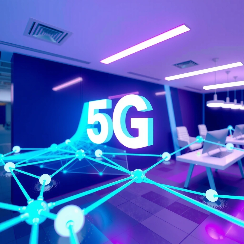 Hub di rete 5G astratto
